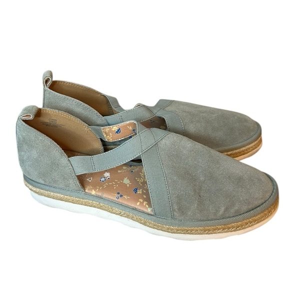 Lucky Brand Shoes - Lucky Brand Light Blue Jenife Slip On Leather Espadrilles